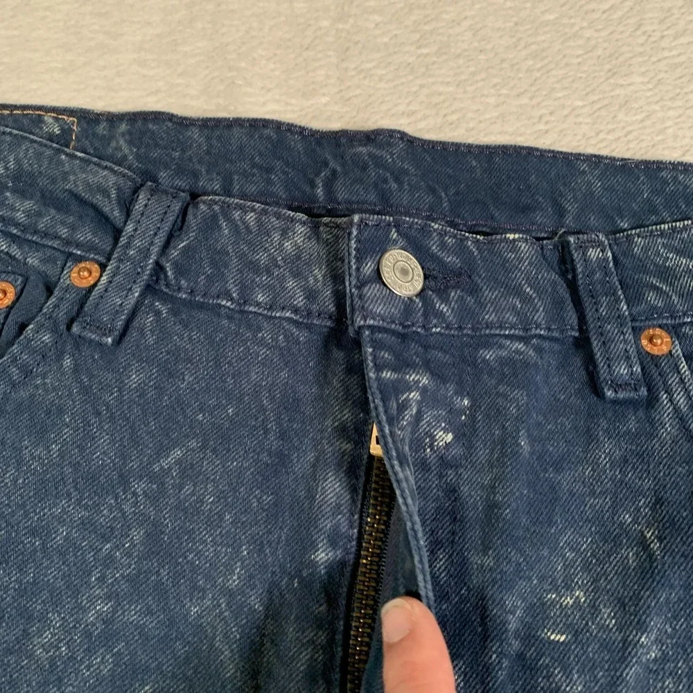 Levis 512 Jeans Mens‎ 36x32 Blue Acid Wash Slim Taper Stretch Denim Zip Fly